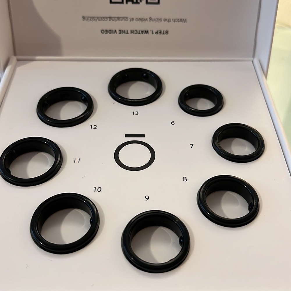 Oura ring sizing kit.